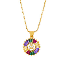 Load image into Gallery viewer, THE BEST GIFT - RAINBOW INITIAL LETTERS PENDANT NECKLACE