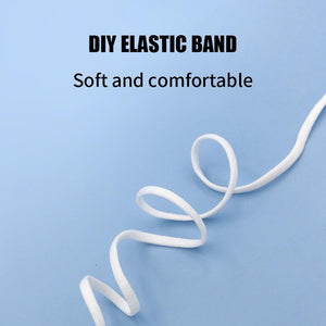 1/6 Inch(4mm)Diy Flat Braided Elastic Cord (50 yards)