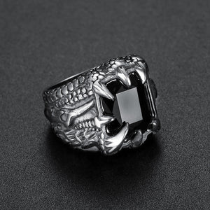 Men's Vintage Crystal Dragon Claw Ring