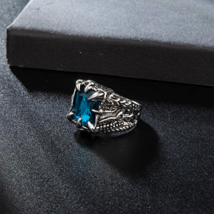 Men's Vintage Crystal Dragon Claw Ring