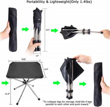 Load image into Gallery viewer, Outdoor Portable Telescopic Stool Stainless Steel Folding Chair