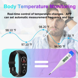 Top Fitness Tracker Body Temperature Smart Watch