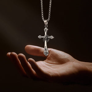 Retro Cross Pendant Necklace for Men