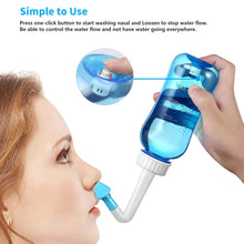 Load image into Gallery viewer, Sinus Rinse Nasal Wash Bottle BPA Free(300ml with 10 Wash Salt Packets)