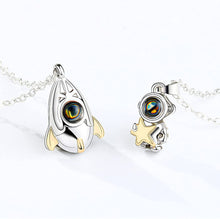 Load image into Gallery viewer, 2 PCS Spaceman Couple Necklace 100 Languages &quot;I Love You &quot;