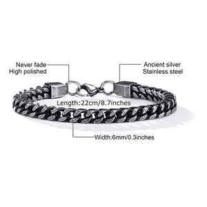 Stylish Stainless Steel Chain Bracelet for Men