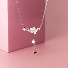 Load image into Gallery viewer, Cute Crystal Cherry Blossom Necklace For Women And Girls