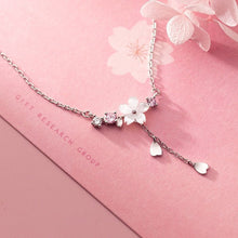 Load image into Gallery viewer, Cute Crystal Cherry Blossom Necklace For Women And Girls