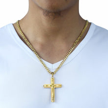 Load image into Gallery viewer, Gold Silver Plated Tarnish Resistant 3D Christian Cross