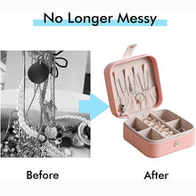 Load image into Gallery viewer, Small Travel Leather Jewelry Storage Box