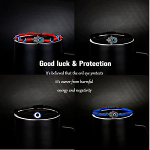 7 PCS Evil Eye Braided Adjustable Bracelet