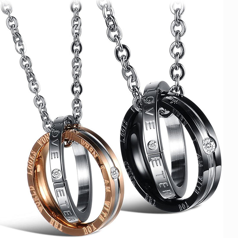 Stainless Steel Matching Necklaces For Couples