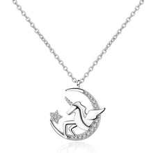 Load image into Gallery viewer, Star And Moon Unicorn Necklace