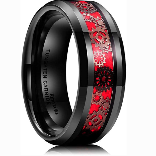 Men’s 8mm Tungsten Carbide Gearwheel Ring