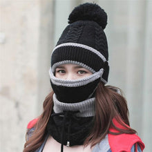 Load image into Gallery viewer, Women Winter Scarf Set(mask+hat+scarf)