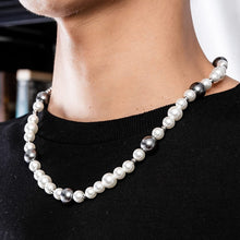 Load image into Gallery viewer, 20 Inches Imitation Pearls Collar Necklace For Men