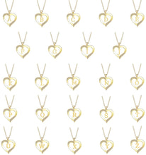 Load image into Gallery viewer, Personalized 26 Letter Female Heart Pendant Necklace