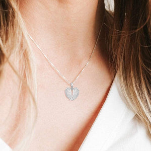 Women Love Heart Shaped Wings Necklace