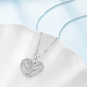 Women Love Heart Shaped Wings Necklace