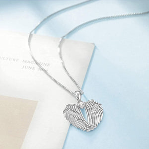 Women Love Heart Shaped Wings Necklace