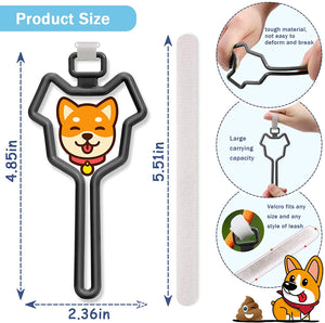 Hands Free Dog Poop Bag Holder Fit Any Leash(2Pcs)