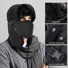 Load image into Gallery viewer, Unisex Cold-Proof Thickened Plush Hat with Windproof Facemask