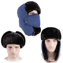 Load image into Gallery viewer, Unisex Cold-Proof Thickened Plush Hat with Windproof Facemask