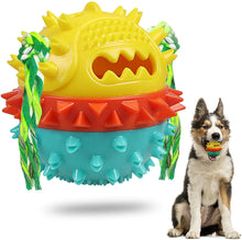 Load image into Gallery viewer, Chew Squeaky Toothbrush Toy Float Ball for Small/Medium/Large Dogs