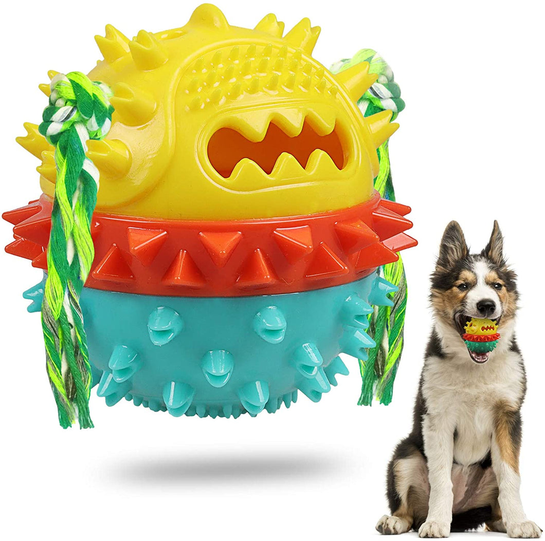 Chew Squeaky Toothbrush Toy Float Ball for Small/Medium/Large Dogs