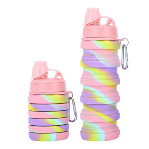 Foldable Silicone Sports Water Bottles Eco Friendly