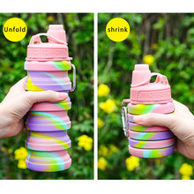 Load image into Gallery viewer, Foldable Silicone Sports Water Bottles Eco Friendly