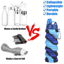 Load image into Gallery viewer, Foldable Silicone Sports Water Bottles Eco Friendly