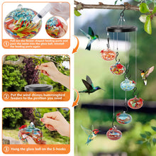 Load image into Gallery viewer, Vianys Wind Chime Hummingbird Feeder