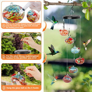 Vianys Wind Chime Hummingbird Feeder