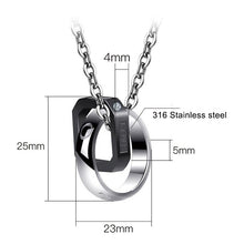 Load image into Gallery viewer, Men&#39;s Simple Double Ring Necklace