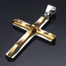 Load image into Gallery viewer, Gold Silver Plated Tarnish Resistant 3D Christian Cross