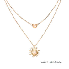 Load image into Gallery viewer, Moon and Sun Layered Necklace Gift for Women