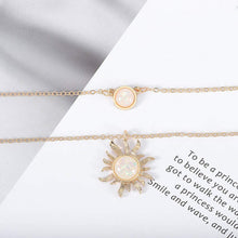 Load image into Gallery viewer, Moon and Sun Layered Necklace Gift for Women