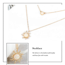 Load image into Gallery viewer, Moon and Sun Layered Necklace Gift for Women