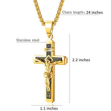 Load image into Gallery viewer, Jesus Cross Pendant Necklace