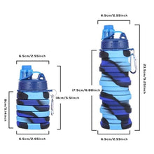 Load image into Gallery viewer, Foldable Silicone Sports Water Bottles Eco Friendly