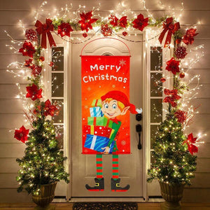 Merry Christmas Porch Sign Decorative Banner