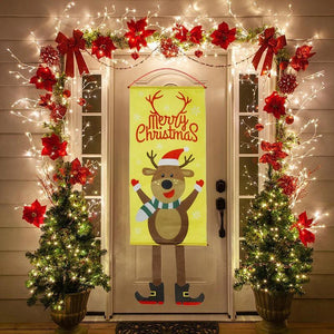 Merry Christmas Porch Sign Decorative Banner