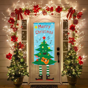 Merry Christmas Porch Sign Decorative Banner