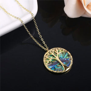 Natural Shell Tree of Life Necklace