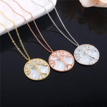 Load image into Gallery viewer, Natural Shell Tree of Life Necklace