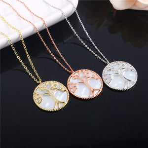 Natural Shell Tree of Life Necklace