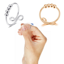 Load image into Gallery viewer, New Adjustable Free Rotating Bead Anti-stress Anxiety Rings