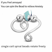 Load image into Gallery viewer, 3PCS New Adjustable Free Rotating Bead Anti-stress Anxiety Fidget Rings