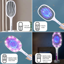 Load image into Gallery viewer, 2-in-1 USB Rechargeable 10 LED Mosquito killer lamp + Mosquito swatter